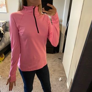 Long Sleeve Pink Quarter ZIP